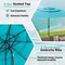 Costway 10 ft 3-tier Vented Patio Umbrella Large Market Table Umbrella Outdoor Sun Shade Brown/Turquoise/Navy/Beige/Gray/Red/Black